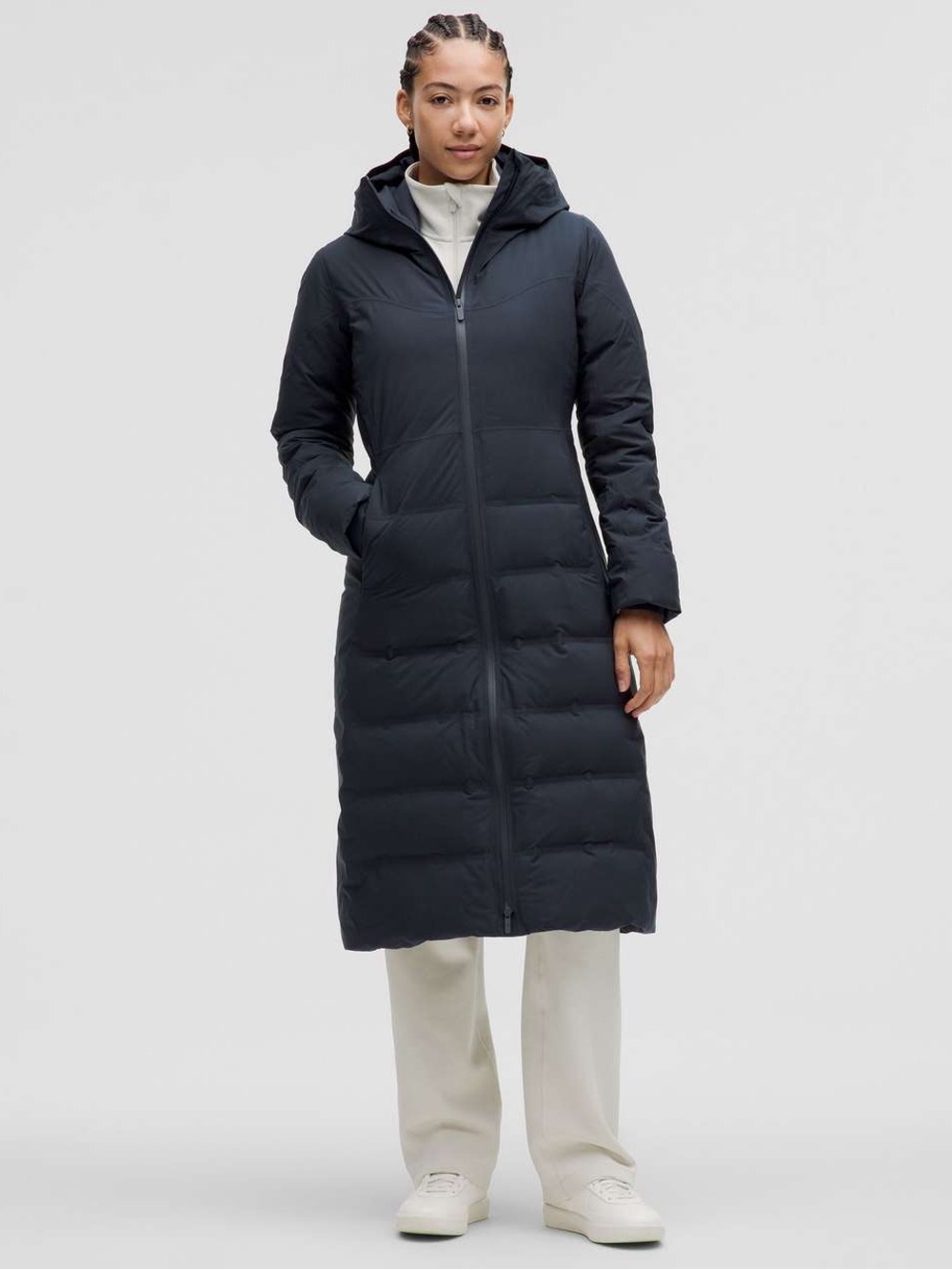 NWOT $448 size 6 Lululemon StretchSeal Sleet Street Long Jacket true navy